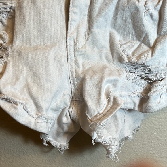 KANCAN White Distressed Juniors Jean Shorts - Picture 7 of 14